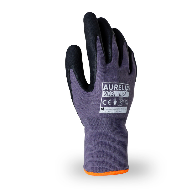 Aurelia 203 Micro Nitrile-Coated Touchscreen Work Gloves